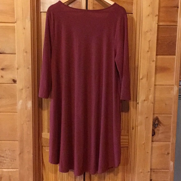 Zenana Premium 3/4 Sleeve Swing Dress - Picture 2 of 2